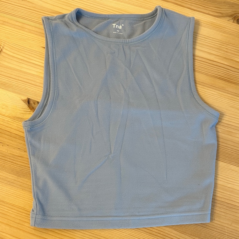 Tna Women's Light blue butter muscle crop